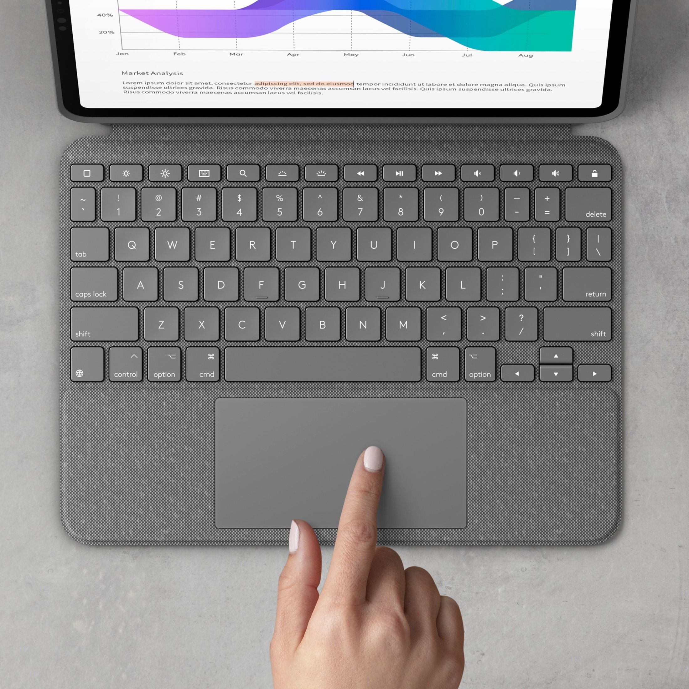 オフ Combo Touch iPadAir4, Logitech Combo Touch keyboard and Pebble i