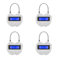 thumbnail image 1 of 4X Smart Time Lock LCD Display Time Lock Multifunction Electronic Timer, USB Rechargeable Temporary Timer Padlock,4 x Time Lock,white, 1 of 6