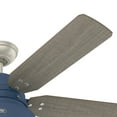 thumbnail image 6 of Hunter 52 inch Outdoor or Indoor Ceiling Fan with LED Light - Rustic Ceiling Fan with Pull Chain, For Bedroom, Living Room, or Patio, Standard Mount, No Remote - Mill Valley 50252, Indigo Blue, 6 of 15