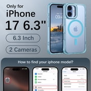 BENTOBEN Iphone 17 Case with Magnetic 6.3 Clear Tpu Pc Anti Slip Full Protective Case, Precision Cut Magnetic Phone Case, Strong Magnetic Suction Case for Iphone 17