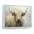 thumbnail image 2 of Designart "Minimalistic Beige Yak Art III" Yaks Floater Framed Canvas Prints, 2 of 5