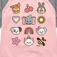 thumbnail image 3 of Disney Classics - Character Group With Icons - Toddler & Youth Girls Raglan Graphic T-Shirt, 3 of 5