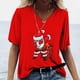thumbnail image 2 of Camisetas con estampado 3d de Navidad para mujer, camiseta de marca de manga corta para mujer, camiseta de gran tamaño, ropa divertida de Navidad 2022, 2 of 4