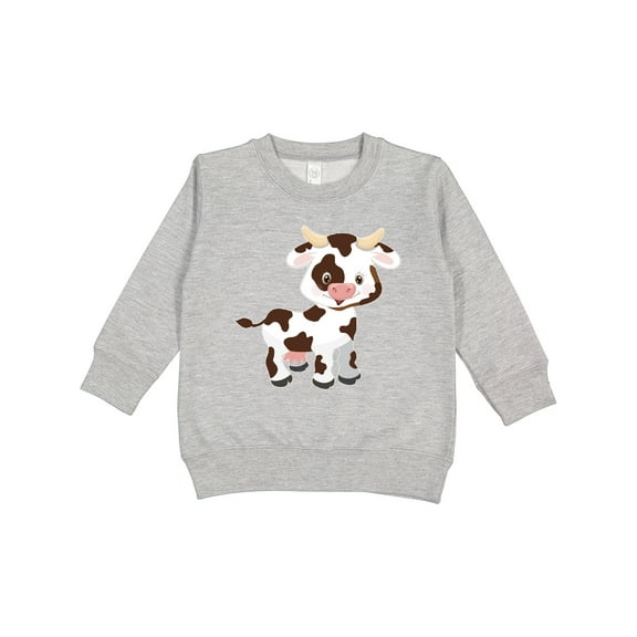 Inktastic Cute White Holstein Cow with Brown Spots Toddler Sweatshirt