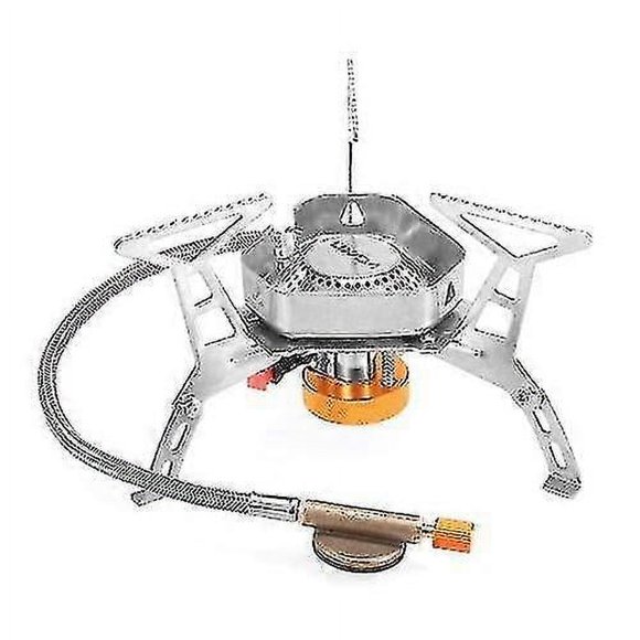 Foldable Windproof Camping Gas Stove Portable Outdoor Cooking Folding Piezo Ignition Gas Stove With