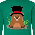 thumbnail image 4 of Inktastic Groundhog Day with Groundhog in Top Hat Long Sleeve Youth T-Shirt, 4 of 5