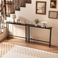 thumbnail image 2 of 79" Console Table with Power Outlet, Narrow Sofa Table 2 Pack, Black | Entryway Table with Charging Station & 4.9 Ft Extension Cord & Adjustable Feet, behind Couch Table for Living Room, Hallway, 2 of 8