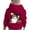 Red-a, variant on Hoodie for Girls 4-16 for School Letter Print Drawstring Preppy Pullover Tops Relaxed Outwear Coat with Pockets , Size 4-16