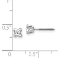 thumbnail image 2 of 14k White Gold AA Quality Complete Princess Cut Diamond Earrings 14k White Gold Earrings, 2 of 2
