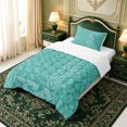 thumbnail image 2 of Erosebridal Teal Paisley Patchwork Twin Comforter Sets,Vintage Ethnic Motif Bedding Set,2-Piece,1 Comforter and 1 Pillowcase,Reversible, 2 of 7