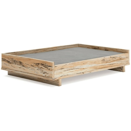 Signature Design by Ashley Piperton Modern Wooden Pet Bed  36  W x 24  D x 8  H  Natural Beige