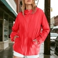 thumbnail image 2 of iHPH7 Womens Fall Clothing Zip Up Jacket Hooded Jacket Women Womens Fall Jackets Travel Jacket Hooded Rain Jacket Women Thin Jackets for Women Lightweight Red 4XL, 2 of 6