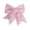A001- Pink, variant on Pink Ribbon Bow with Iridescent Glitter Finish, Christmas Decoration for Tree Ornaments & Holiday Wreaths, Pink Christmas Decor Gift Wrapping Accents, 24 Count