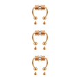 thumbnail image 1 of maskred 1/2/3/5 2021 New Fake Nose Ring Alloy Nose Hoop Septum Rings For Rosegold 3PCS, 1 of 6