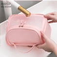 thumbnail image 2 of Bolsa curva esmerilada, bolsa de lavado con gancho portátil de gran capacidad, bolsa de almacenamiento multifuncional de PU, bolsa de almacenamiento simple para el cuidado de la piel, 2 of 6
