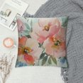 thumbnail image 2 of Pratyus Flowers Pink Painting Modern Rustic Decorative Pillow Covers Home Decor for Couch Bedroom Car, 1PC 20x20in, 2 of 5