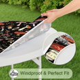 thumbnail image 5 of Fitted Round Tablecloth, Elastic Edge Design,Suitable for Round Tables Ranging from 36 in to 44 in,Round Outdoor Tablecloth,Mushroom Pattern,Easy Clean & Stain Resistant, 5 of 6