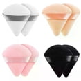 thumbnail image 1 of 2Pcs Triangle Powder Puff Face Makeup Sponge Soft Velvet Cosmetic Puff Blender Beauty Foundation Sponge Make Up Accessories, 1 of 5