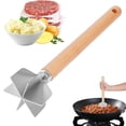 thumbnail image 4 of Meat Chopper,6 Blades Ground Beef Smasher,Heat Resistant Hamburger Smasher Tool,Potato Masher Utensil,Ground Meat Chopper,Meat Separator Tool for Hamburger,Non Stick Mix Chopper,Meat Shredder,1 Pack, 4 of 9