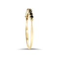 thumbnail image 2 of Bague de Garde d'Anniversaire de Mariage en Or Jaune 14 K avec Diamant Noir Traité 1/4 Ct, 2 of 3