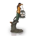 thumbnail image 4 of Mermaid Antique Gold Metal Garden Sculpture with Lantern, 4 of 4