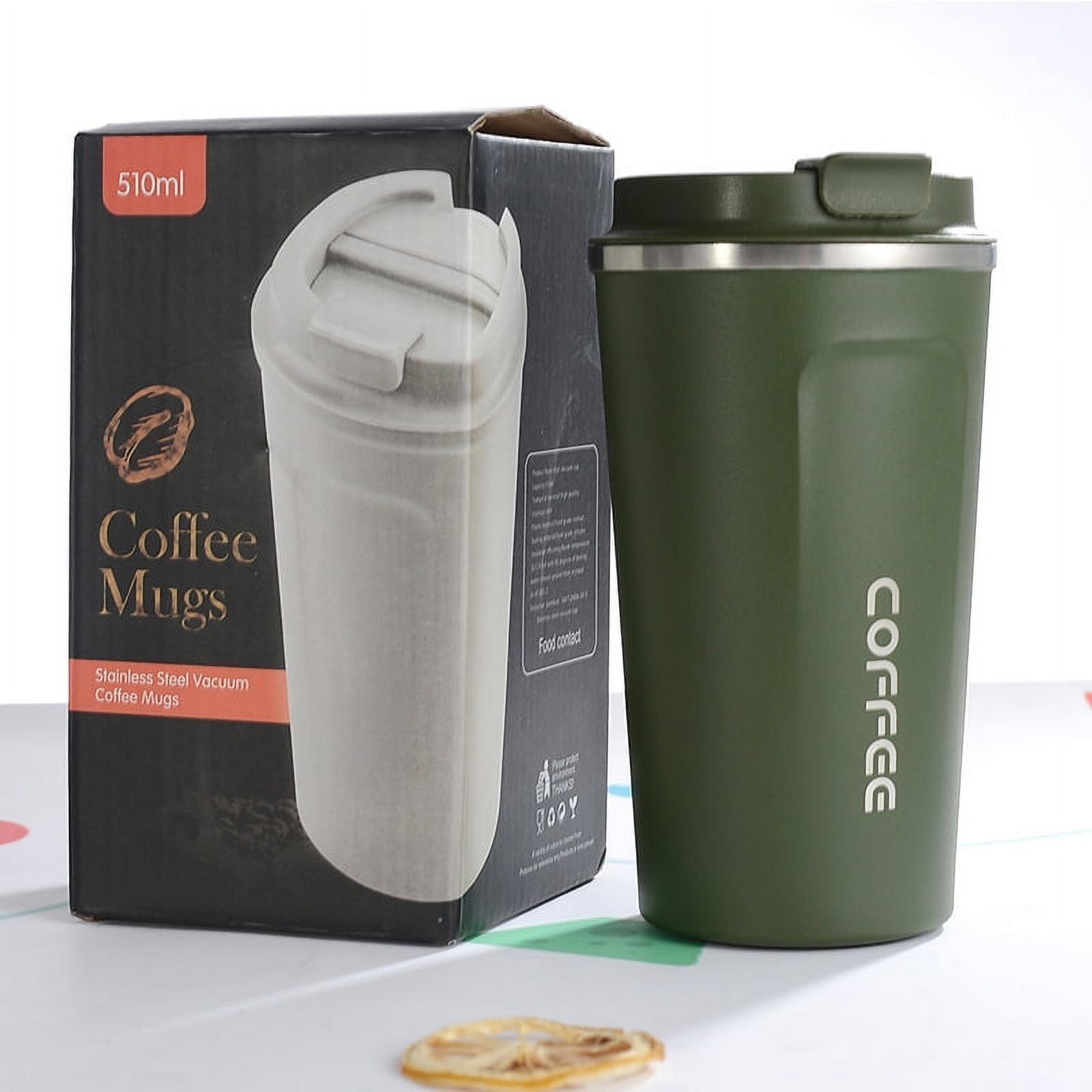 Insulated Coffee Mug Stainless Steel Vaccum Travel Mug 380ml/510ml  Leakproof Portable Coffee Cup with Lid
