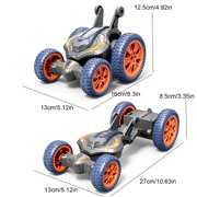 MMJ RC Stunt Car Double Sided Rotating 4WD Remote Control Deformable LED Light 10.63x5.12in Off Road