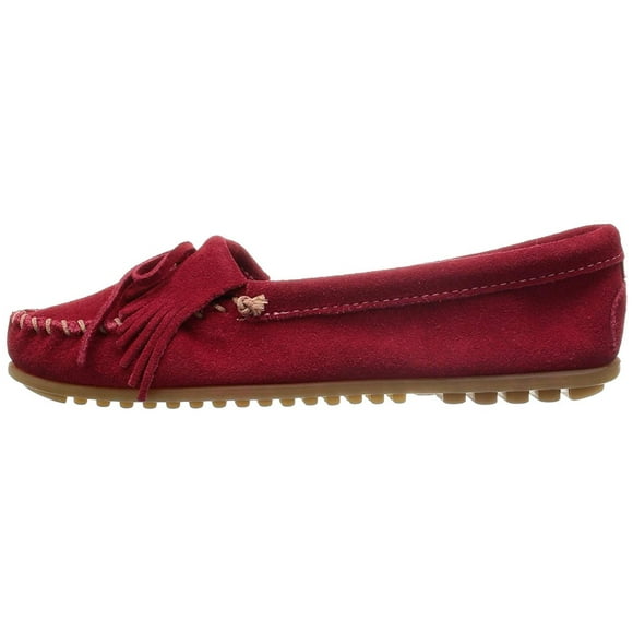 Minnetonka Womens Kilty Suede Moccasin Suede Closed Toe