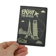 thumbnail image 3 of Unique Bargains 1 Pc Passport Holder Durable Eiffel Tower Airplane Document Holder for Travel Black, 3 of 5