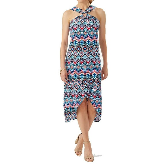Tommy Bahama Prima Peacock Midi Dress, Amalfi Sea, Small