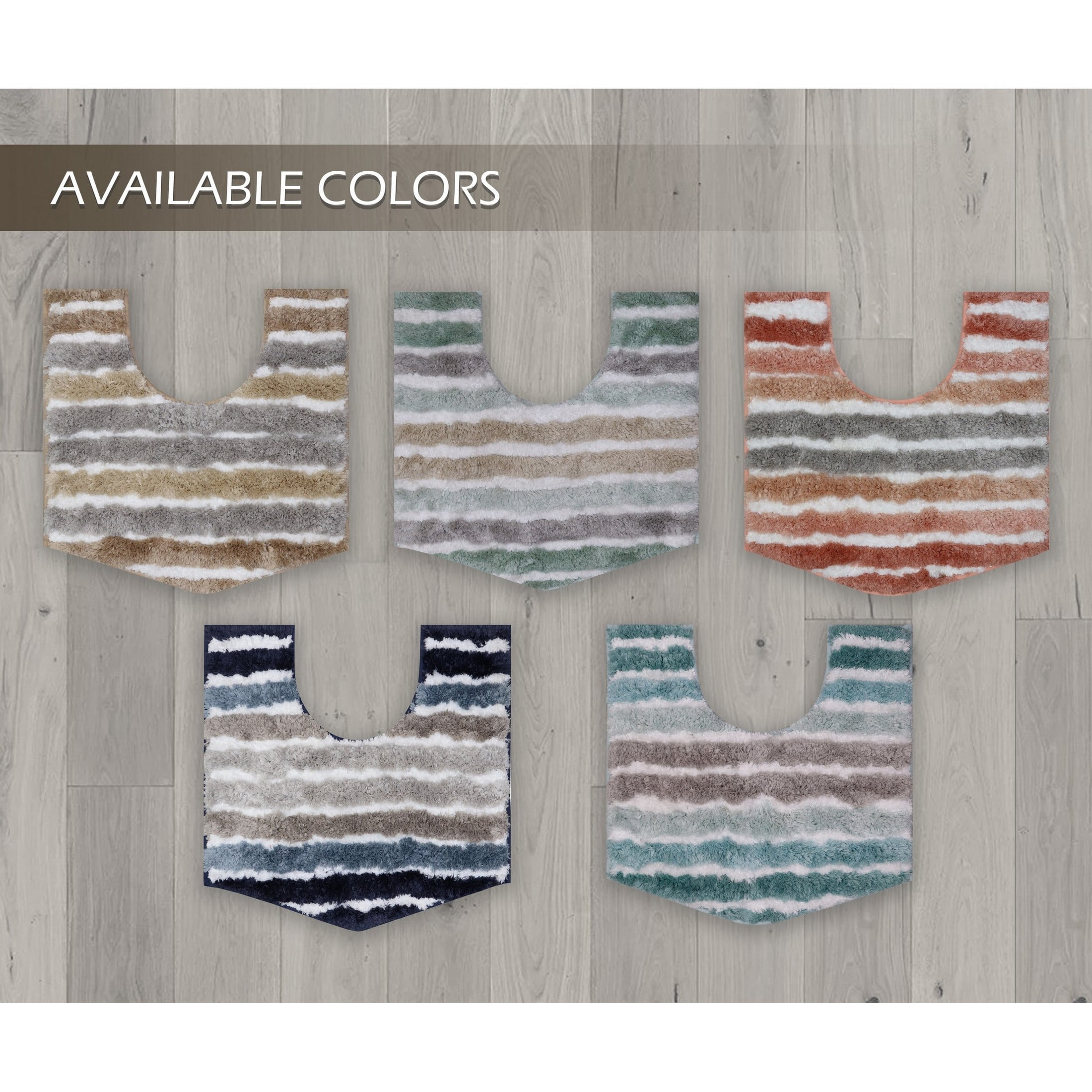 Luxury Toilet Rugs U-Shaped 20x20, Extra Soft and Absorbent Microfiber Bathroom Rugs, Non-Slip Plush Shaggy Bath Mat, Machine Wash Dry, Contour Bathroom Mats for Toilet Base, Green