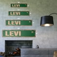 thumbnail image 2 of LEVI Vintage Aluminum Street Sign Childrens Name Room Metal Sign rustic metal tin | Indoor/Outdoor |  18" Wide, 2 of 4