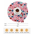 thumbnail image 6 of 15 Inch Round Placemats Set of 6, Valentine's Day Non Slip Heat Insulation PP Table Mats, Pink Blue Red Striped Dots Love Vintage Washable Place Mats for Kitchen Dining Party Table Decor, 6 of 7