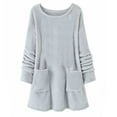 thumbnail image 1 of Timegard Hauts à Manches Longues pour Femmes, Col Rond, Polaire Douce, Blouses Confortables, Automne Hiver, Chaudes et Amples, 1 of 8
