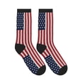 thumbnail image 4 of Women's Men's America Mexican Flag Colorful Novelty Pattern Crew Athletic Socks, 4 of 7