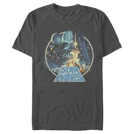 Men's Star Wars Classic Scene Circle Graphic Tee Charcoal Medium