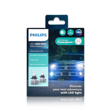 9005 9006 HB3 HB4: Philips 11005ULSX2 UltinonSport LED Bulbs | Pack of 2