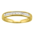 thumbnail image 1 of 1/2 Carat Princess Cut Diamond Bridal Wedding Band Ring In 14K Yellow Gold(Color I-J, Clarity I2-I3), 1 of 4