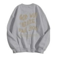 thumbnail image 5 of SGMVNU Girls Casual Long Sleeve Sweatshirt 3-4 Years Fashion Oversized Sweatshirt Letter Graphic Kids Crew Neck Cute Pullover Relaxed Fit Tops Grey, 5 of 7