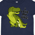 thumbnail image 4 of Inktastic I Love My Dad with Baby and Daddy Tyranasaurus Rex Boys or Girls Toddler T-Shirt, 4 of 5