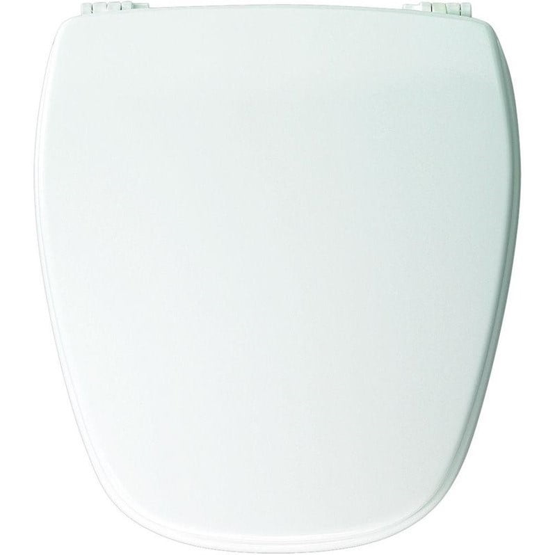 Heavy Duty Closed Front Toilet Seat Replacement Cover With Lid Round White 