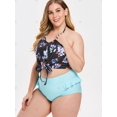 thumbnail image 3 of Tie Front Plus Size Impreso Tankini Set Rosegal Tankinis, 3 of 5