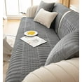 thumbnail image 4 of Nvzi Velvet Plush Non Slip Geometric Quilted Sectional Couch Covers for Kids, Pets-35.4*47.2inch,Grey, 4 of 5
