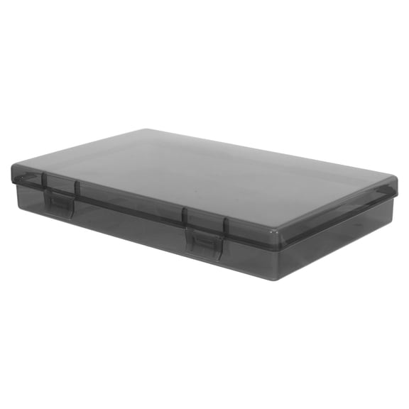 ELAYARD Black Plastic Storage Container with Lid and Double Buckle