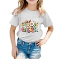 thumbnail image 1 of PMVFHDE Hauts Mignons pour Filles, T-shirt Graphique pour Filles, T-Shirts d'Été pour Filles, T-Shirts Originaux pour Filles, T-Shirts Graphiques Mignons de Pâques pour Enfants, Col Rond, Manches Courtes, T-shirt Décontracté d'Été Blanc, 3-4 Ans, 1 of 4