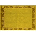 thumbnail image 1 of Ahgly Company Machine Washable Indoor Rectangle Oriental Yellow Industrial Area Rugs, 3' x 5', 1 of 4