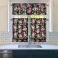 thumbnail image 3 of Kitchen Curtains and Valance Set 36 Inch Tier Pioneer Colorful Floral 3 Pieces Set Dining Room Small Curtain Drapes Cafe Curtains Valance for Home Decor Rod Pocket, 3 of 6