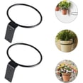 thumbnail image 2 of Trianu 3 Pack Plant Holder Ring, Flower Pot Mounting Ring, Wall Planter Hook, Metal Plant Hanger Ring, 4 inch, 2 of 7