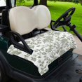 thumbnail image 2 of Golf Cart Seat Covers for 2 Seater,Sage Green Flower Microfiber Cart Seat Towel Blanket,Vintage Farmhouse Boho Leaf Spring Absorbent Breathable Non Slip Bench Seats Protector for Golf Course 51"x31", 2 of 9