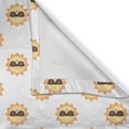 thumbnail image 4 of Ambesonne Summer Valance Pack of 2, Smiling Suns Wear Glasses, 54"X12", White Pale Yellow and Orange, 4 of 5